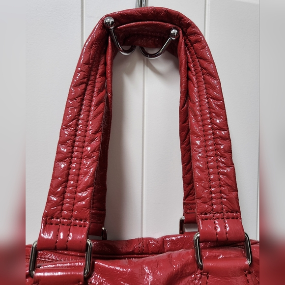 MARC BY MARC JACOBS Double Zip Top Patent Leather Satchel in Coral Red - Picture 7 of 16